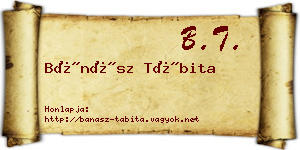 Bánász Tábita névjegykártya